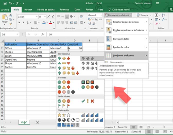 Opción Nueva regla del menú Formato Condicional de Microsoft Excel