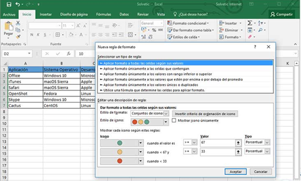 Opciones para borrar reglas de Formato Condicional en Microsoft Excel